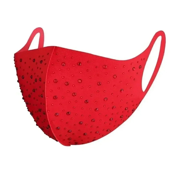 Red Bling Stone Embellished Fashion Mask - Picture 1 of 2